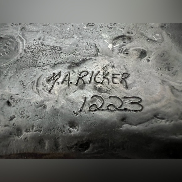 Michael A Ricker 1223 American Indian Chief On Horse Statue Sculpture 1986 - Picture 6 of 8